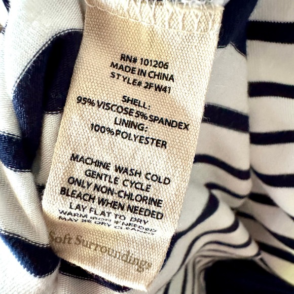 Soft Surroundings Vela Here's to‎ Infinity Maxi Dress XL Navy Stripe Nautical - Picture 12 of 13